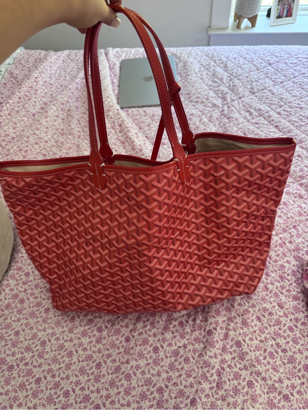 Orange Patterned Tote Bag - Women's Everyday Shoulder Bag